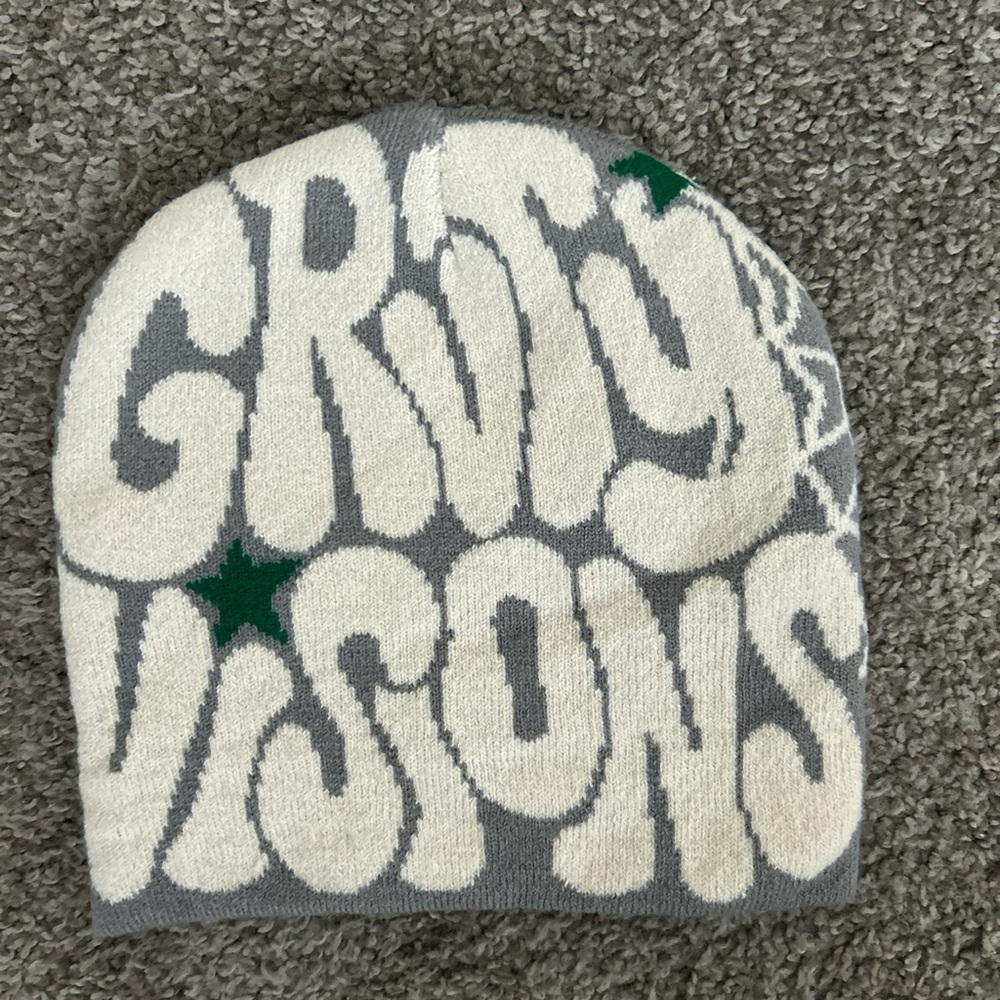 Grey y2k beanie